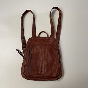 American Leather Company Denise Mini Soft Brown Genuine Leather Backpack B8